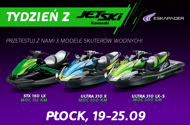 Tydzień testów z Kawasaki Jet Ski! Startujemy od 19. września!